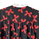 Love moschino  Black Red Bow Print Bow Neck Tie Dress size 12 Photo 7