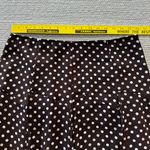 Vintage Nine & Co. Chocolate Brown White Polka Dot Bias Cut Midi Skirt Size 10 Photo 10