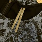 Anthropologie  Jacquard Print Floral Side Cutout Mini Dress Blue Black Size 8 Photo 3