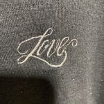 Victoria's Secret  Black Embroidered LOVE Burnout Shirt Long Sleeve Womens​​​ Photo 1