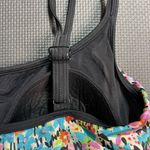 Longitude  Womens Swim Suit Dress Size 14 Floral One Piece‎ Slimming Powernet Photo 4