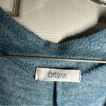 Cherish  Blue Fuzzy Knit V Neck Short Sleeve Sweater Top size Small Photo 1