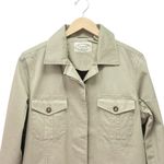 F.M. Allen Cotton Safari Utility Jacket Belted Back Khaki Women’s Size Large Tan Photo 4