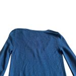 Free People Long-Length Teal Blue Criss Cross Pullover Sweater Bell Sleeves XS Photo 6