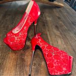 Women’s Sexy Red Lace Stiletto High Heels Stilettos Party Pumps 5 Photo 1