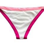 l*space L  Vacay White Pink Ribbed Bikini Bottom Stretch Women's Size Small NWOT Photo 3
