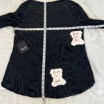 Simply Vera, Vera Wang Simply Vera NWT size M fully linedāblack velvet burnout long sleeve blouse top Photo 6