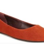 Franco Sarto NEW Sarto by Flexa Amaya Ballet Suede Square Toe Flats Burnt Orange Photo 0