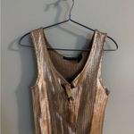 vintage metallic silver tank top blouse size M made in Italy Size M Photo 1