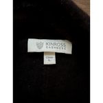 Kinross Women's Brown Cashmere Cardigan with leather trim pockets Size Large Photo 1