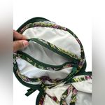 Vera Bradley  Retired Rare Chelsea Green Paisley Zip UpRound Travel/Makeup Bag Photo 4