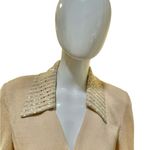 St. John Knit Cream Evening Jacket Rhinestone Pearl Size 8 Photo 7