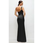 After Six  Black One Shoulder Ruched Long Formal Evening Gown Dress Size 8 Photo 11