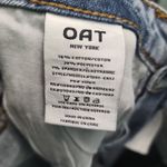 OAT Jeans Womens Size 26 Light Wash Blue High Waisted Frayed‎ Hem Distressed Photo 4