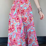 Abel the label Dress Womens Large Floral Halter Maxi Boho Summer Floral Coastal Photo 0