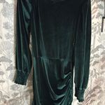 Amazon Dark Green Velvet Long Sleeve Dress Photo 0