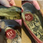 Fly London  "YONI" TWO TONE BURGUNDY LEATHER SLIP ON WEDGE SHOES (38) Photo 11