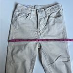 MOTHER Denim Mother High Waisted Rascal Ankle Fray In Chalk It Up Ivory Stretch Photo 10