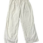 Abercrombie & Fitch  Linen Blend Pleated Wide-Leg Pant Trousers White size Medium Photo 0