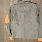 Mondetta  Gray and Orange Herringbone Pullover Photo 2
