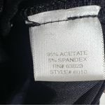 Christopher & Banks Embroidered Floral Slinky Top Sz M Black Retro Y2K Vintage Photo 5