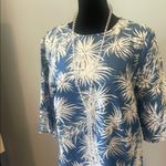 INA Blue and White Palm Print Dress new with tags vacation wear Photo 1