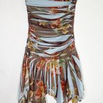 Soprano vintage Y2K  shark bite hem strapless ruched tube top flowy fairy dress Photo 1