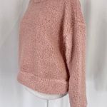Thread and Supply New Sherpa Sweatshirt Crewneck Pullover Sweater Blush Photo 4