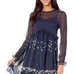 Ted Baker  Zumi Dress Pearl Print Navy Long Sleeve Photo 0