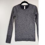 Lululemon Womens Sweater Gray Rest Less Ribbed Knit Thumbhole Pullover Size 6 Photo 3