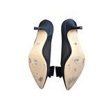 Nina Women's  Bianca Black Mesh Pointed Heels with Bow Accent Photo 2