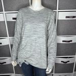 Reebok  Women's Grey/ Black Side Cinch Crewneck Sweatshirt Size Medium Photo 2