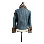 Gap  Jean 1969 Denim Jacket With Mink Fur Trim Size 10 Photo 1