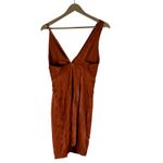 Ontwelfth Twist Front Mini Dress Womens S Burnt Orange Shimmer Party Cocktail Photo 4