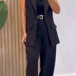 ZARA structured vest sleeveless blazer size xs black Photo 11