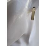 Vintage Monet Earrings Cream Enamel HOOP Gold Tone Pierced Women’s 1” Western Photo 10