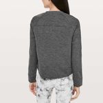 Lululemon On-Track Crew Pullover Sweatshirt Heathered Black Gray 10 Photo 1