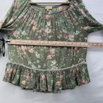 Democracy  Floral Boho Blouse Green Small‎ Photo 11