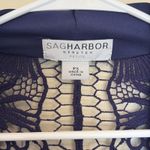 Sag Harbor  Purple Floral Layered Look Ruffle Cardigan Blouse Shirt Petite Small Photo 5