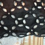 Free People  Perfect Storm Midi Dress Size XS Black Eyelet Puff Sleeves Photo 12