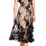 Dress the Population  Audrey Floral Appliqué Lace Dress Black and Nude Size XL Photo 2