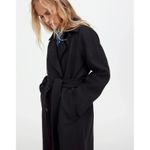 Madewell Double-Breasted Trench Coat Black XL NWT Belted Photo 2