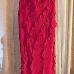 Oh Polly NWT  Size 12 Elegant Red Ruffle Dress Photo 0