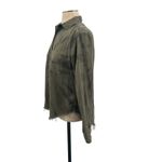 Rails  Ingrid Raw Button Down Shirt Top Tie Dye‎ Olive Green Black Size XS Photo 6