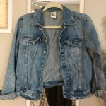Boutique Crop Denim Jacket Blue Size M Photo 0