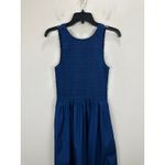 Madewell  The Petite Melody Scoopback Smocked Midi Dress Blue Moon Small NWT Photo 10