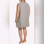 Eileen Fisher Graphite Organic Linen Pinstripe Tunic Dress Women's Est. Large Photo 5