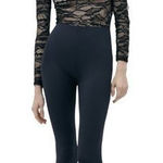 ZARA  Black High Waisted Leggings Heel Zippers Elastic Waist NWT Size XS #2314 Photo 0