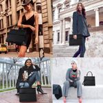 Designer Lunch bag, Stylish Insulated Lunch Bag Women Lunch Box, Adults Lunch Tote Bag for Work, Black Leather Lunch Boxes Photo 4