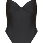 Pretty Little Thing  Black Basic Cupped One Piece Swimsuit, Size 4 A/B​​​​​​​​​ Photo 0